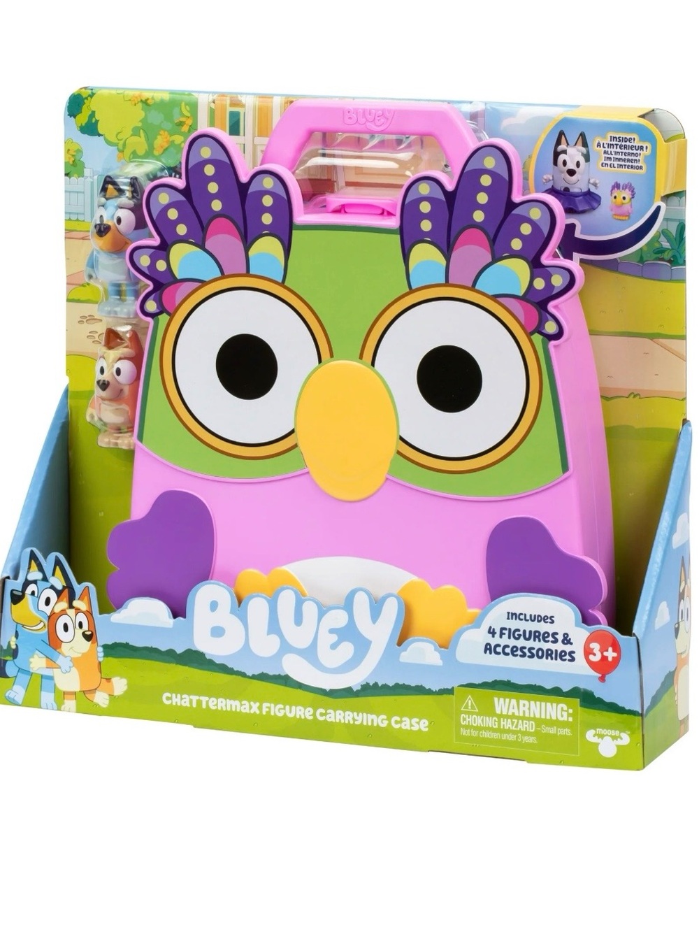 Chattermax Figure Case with Bluey, Bingo, Muffin & Chattermax Toy Figures *NEW*